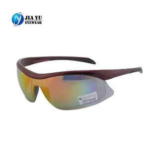 CE EN166 Standard of Mirrored Lens PC Frame Protective Safety Glasses